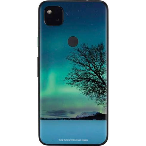 StockTrek Aurora Borealis over a lake in Norway Google Pixel 4a Skin